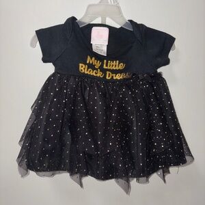 Princess rose my little black dress tulle tutu set girls 6-9 m